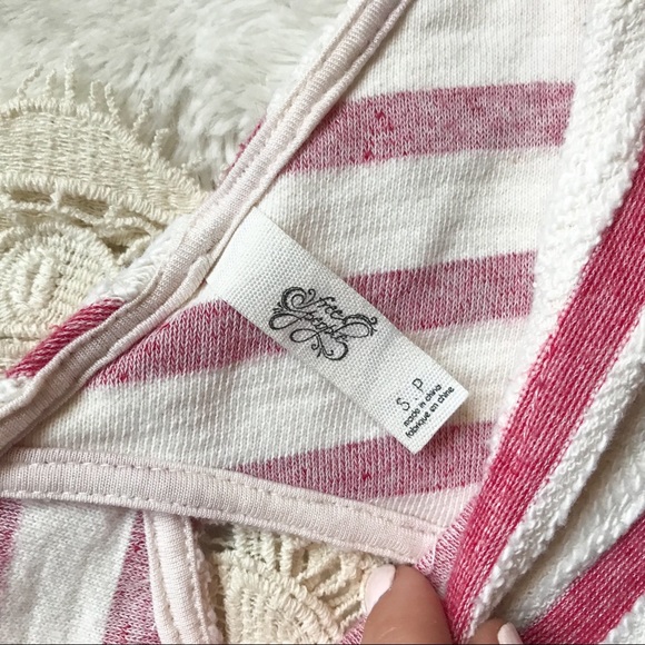 {Free People} Striped Knit A-line Cut-out Dress - Picture 5 of 5